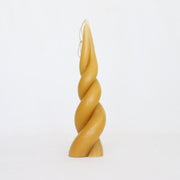 Double Spiral Beeswax Candle | Natural