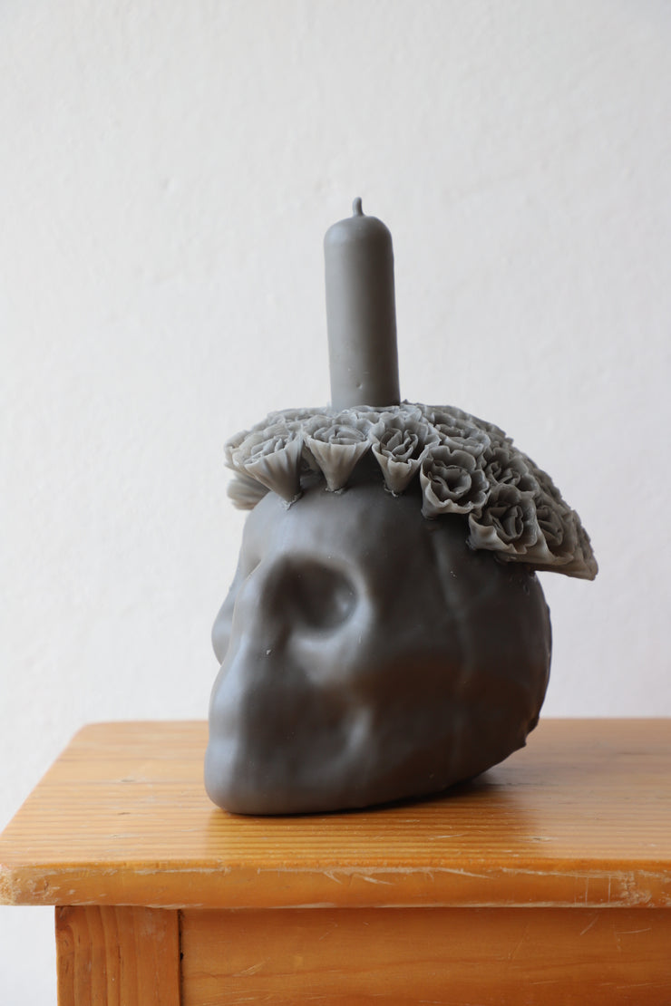 Los Antepasados | Large Beeswax Skull Candle