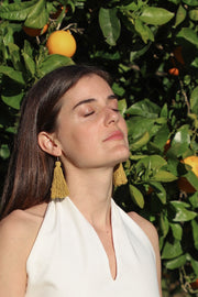 Carolina Tassel Earring in Marigold (Silk)