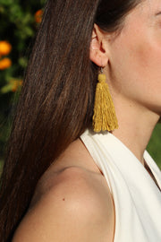 Carolina Tassel Earring in Marigold (Silk)